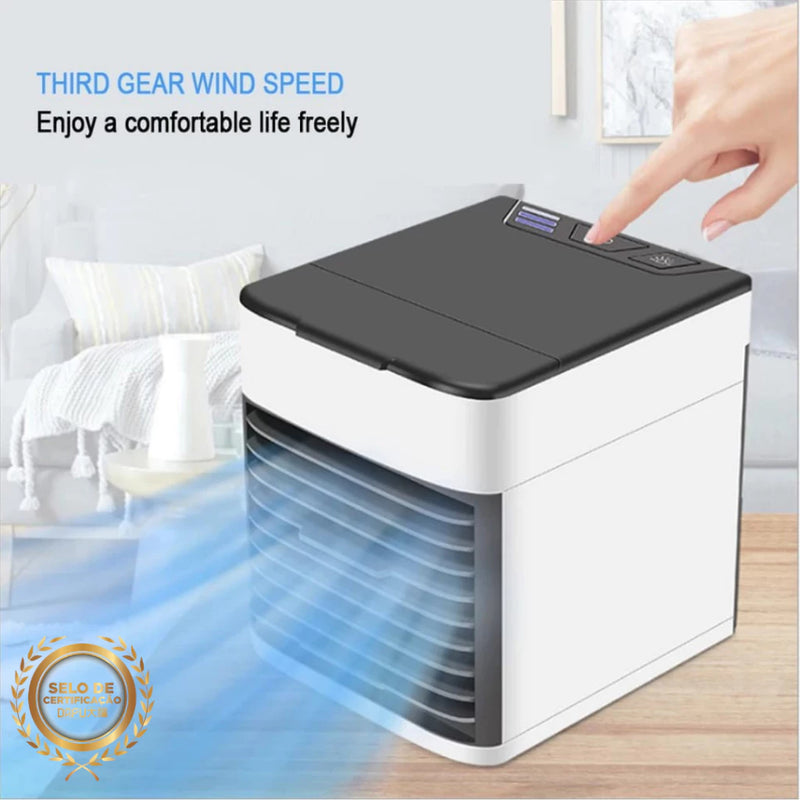 Mini Ar Condicionado Portátil Arctic Air Cooler Umidificador Climatizador Luz Led